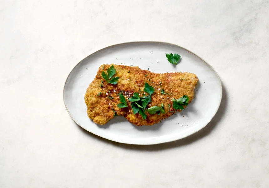 Ginette Mathiot’s escalopes panées (crumbed veal)
