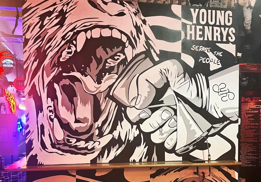 Alex Bellas' Young Henrys mural.
