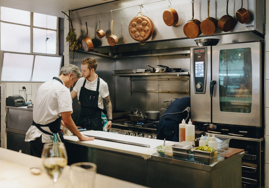 The kitchen at Cumulus Inc, Melbourne
