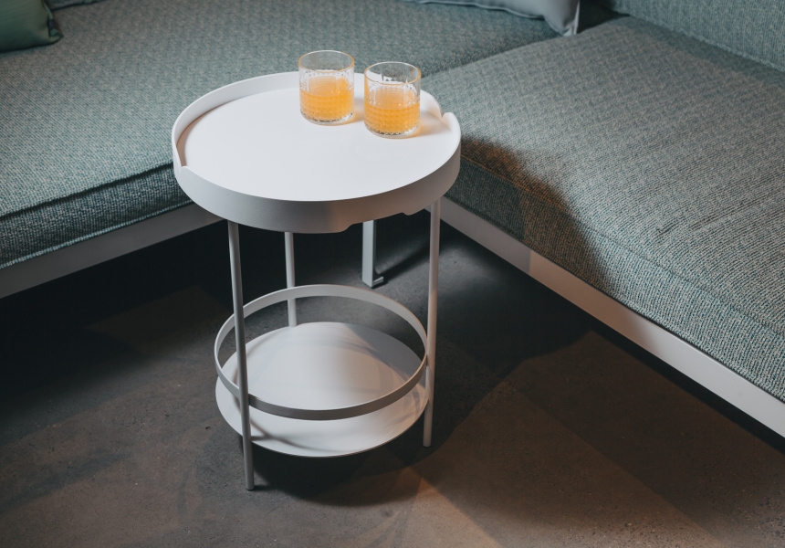 The Lily Tray Table on display at the Tait Flagship Showroom on Smith Street
