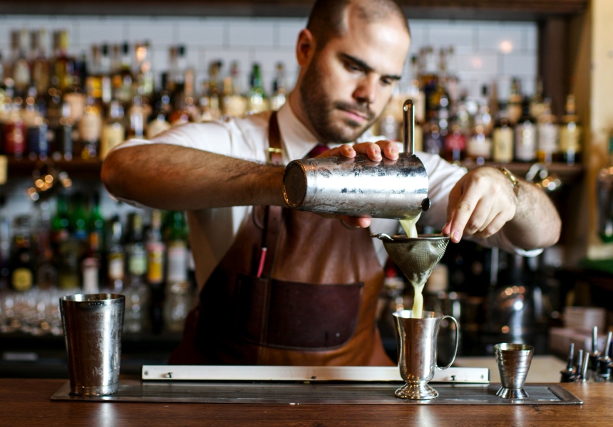 Strain and garnish with a dash of Angostura bitters
