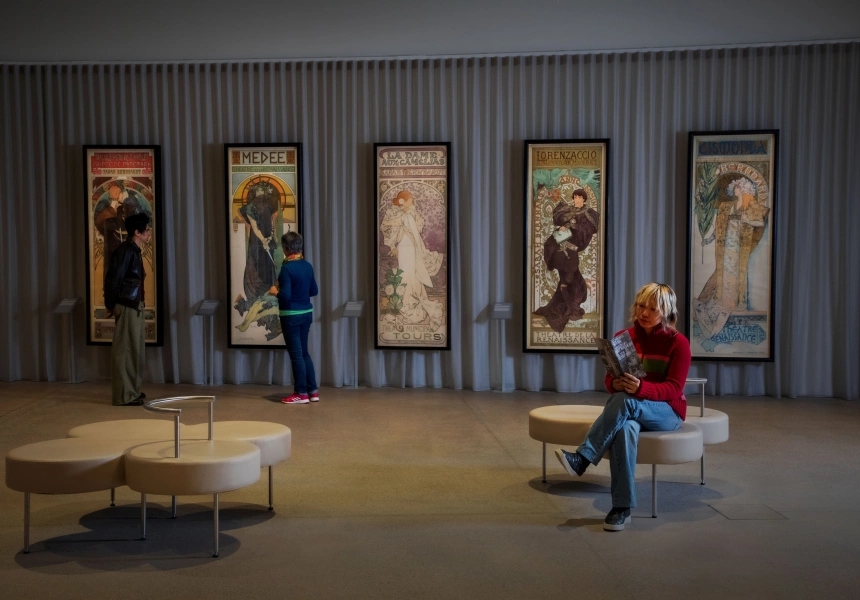 Installation view of the Alphonse Mucha: Spirit of Art Nouveau exhibition at the Art Gallery of New South Wales, photo © Art Gallery of New South Wales, Penny Clay
