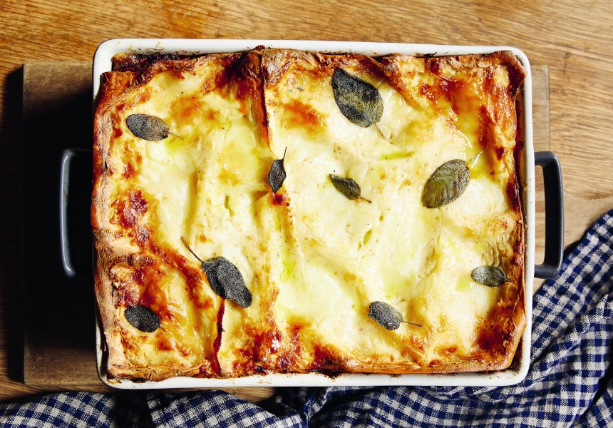 Julia Bussutil Nishimura's three-cheese lasagne
