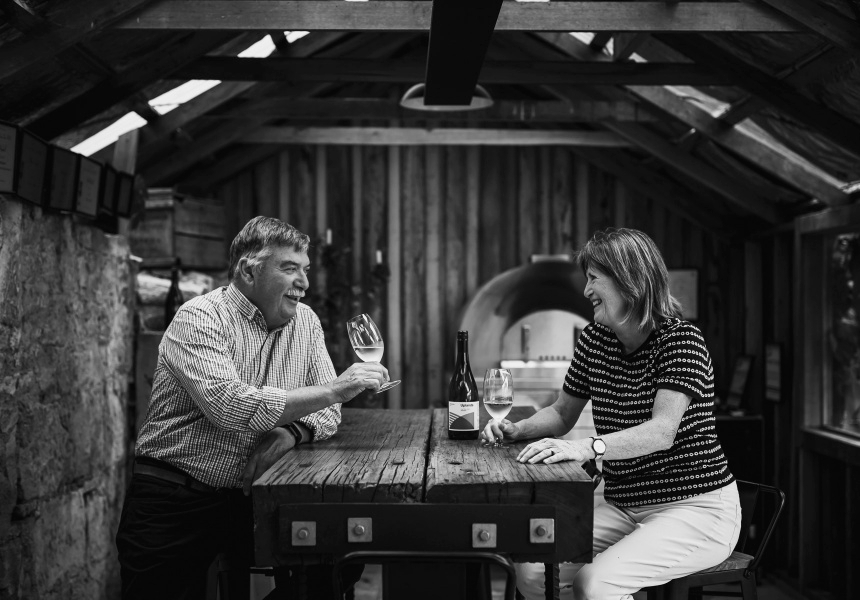 Dark Shed at Uplands Vineyard
