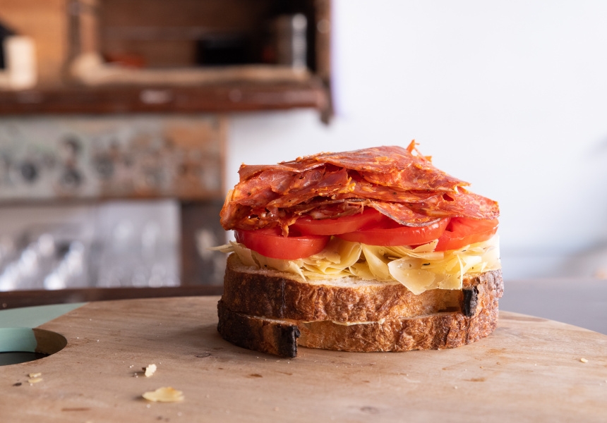 Stinking Bishops’ Peppercorn Cheese Toastie
