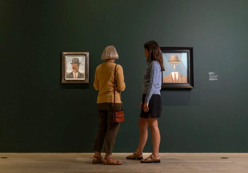 Installation view of the Magritte exhibition at the Art Gallery of New South Wales, artworks © Copyright Agency, Sydney 2024, photo © Art Gallery of New South Wales, Ken Leanfore
