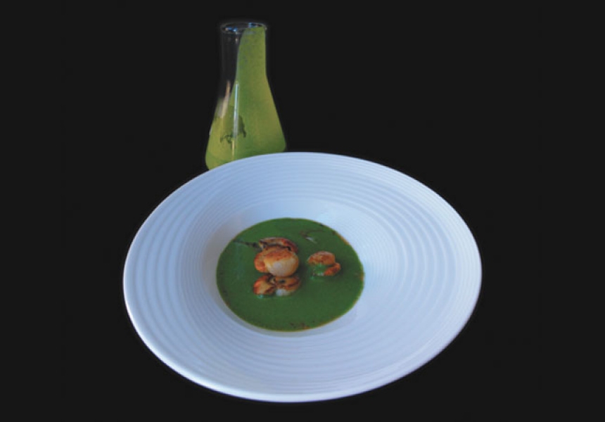 Andrew McConnell's Nettle & Scallop Soup
