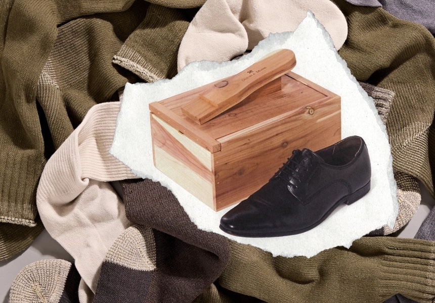 Cedar Shoe Care Box, Double Monk
