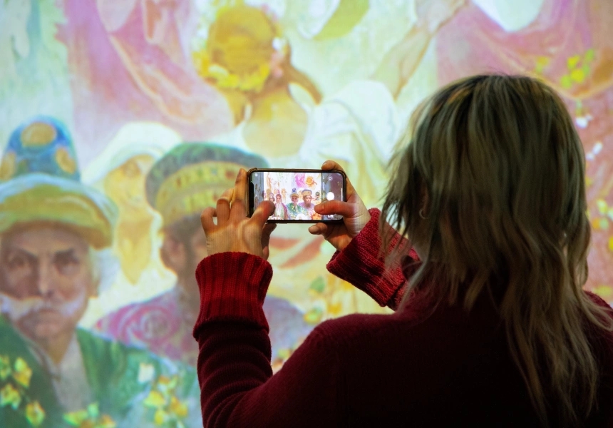 Installation view of the Alphonse Mucha: Spirit of Art Nouveau exhibition at the Art Gallery of New South Wales, photo © Art Gallery of New South Wales, Penny Clay
