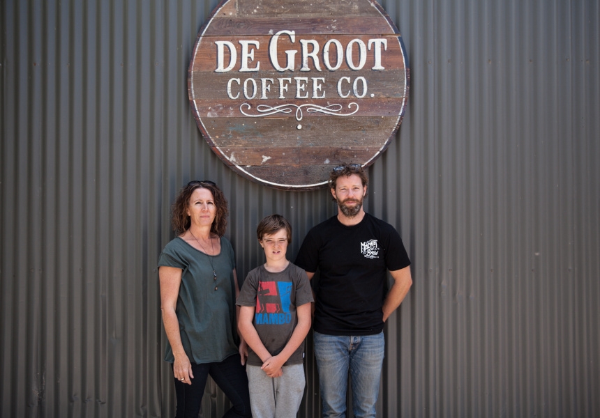 Bernie and Trevor Degroot at De Groot Coffee Roasters
