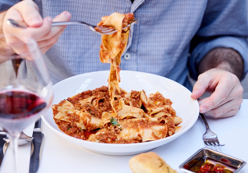 A Tavola’s pappardelle con ragu 
