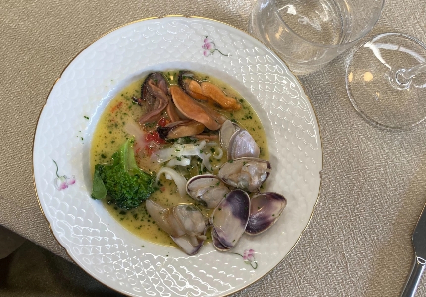 Seafood stew, Presqil Farm
