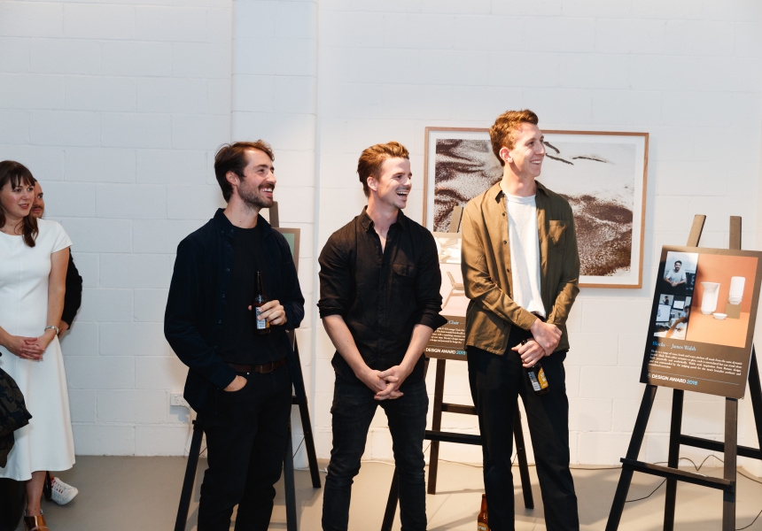 Mercedes-Benz Design Award 2018 finalists James Walsh, Tom Hewitt and Zachary Hanna
