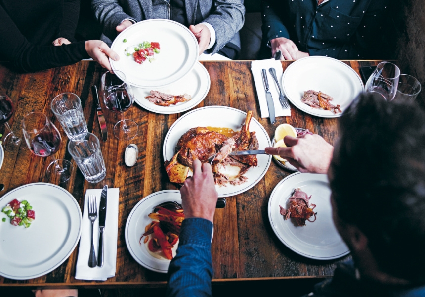 Cumulus Inc’s whole slow-roasted lamb shoulder
