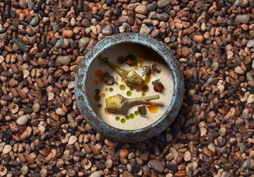 Tulum’s Artichoke and Almond Soup
