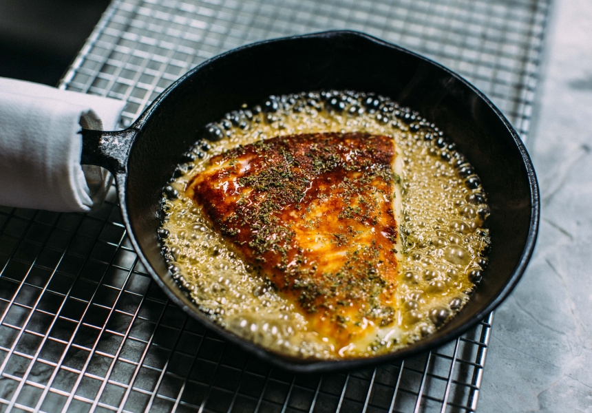 The Apollo's saganaki cheese with honey and oregano
