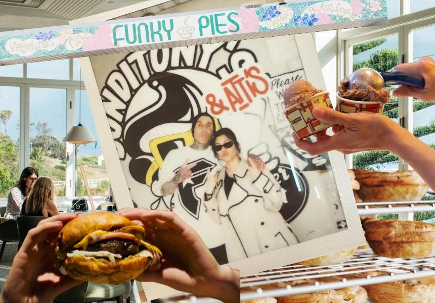 <p>Image of Barker and Kardashian courtesy of @bonditonysburgerjoint</p>
