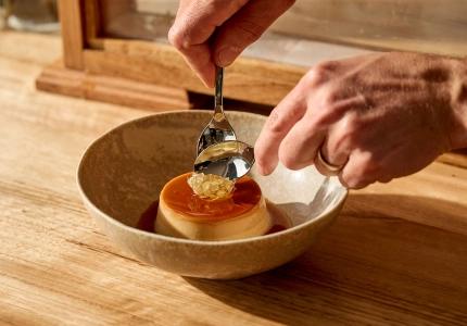 <p>Crème caramel, Ondeen</p>
