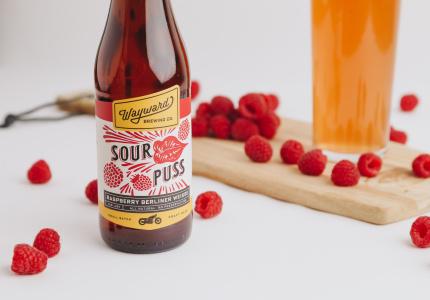 <p>Wayward Brewing Co. Sourpuss Raspberry Berliner Weisse</p>
